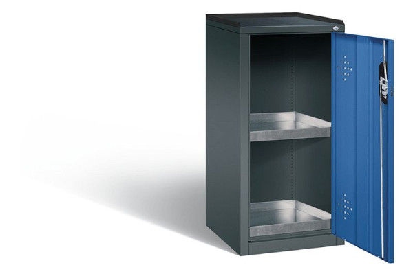 C+P klimaatkast Acurado, H1000xB502xD500mm, kleur: antracietgrijs / gentiaanblauw, verzonken handgreep, 8721-315 S10173