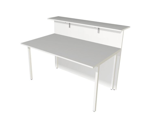 Kerkmann basisbalie Atlantis 3, 2-zijdig recht, B 1350 x D 920 x H 1080 mm, wit/grafiet, 22326812