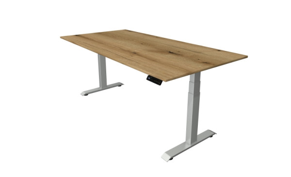 Kerkmann zit-sta tafel B 2000 x D 1000 mm, elektrisch in hoogte verstelbaar van 640-1290 mm, eiken, 10040955
