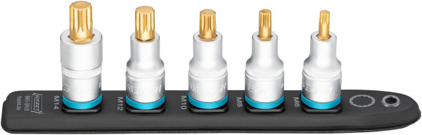 Hazet SmartRail, hol vierkant 12,5 mm (1/2 inch), inwendig meertands profiel XZN, aantal gereedschappen: 5, 990-SR/5