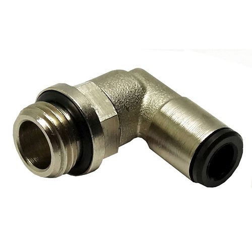 AEROTEC hoekverbinder met buitendraad 1/4 inch, cilindrisch, 6 mm, met O-ring, 20.2022.04