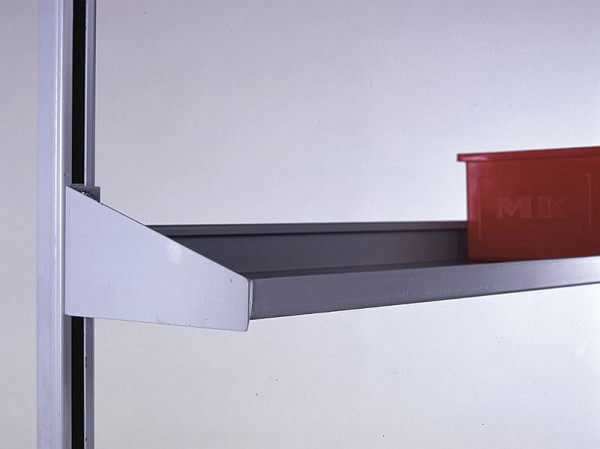 KLW plaatstalen legbord, recht, stijf, 750 x 150 mm, ABC-AG-0750-150