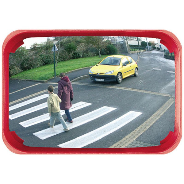 Stein HGS HGS multifunctionele spiegel Visiom®, vierkant, PAS® / ca. 9 m, 9 kg / 5 jaar garantie, op de functie (spiegelglas, frame, houder), kleur: rood, 20011
