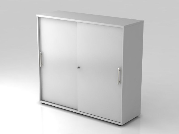 Hammerbacher schuifdeurkast 3OH 120cm relinggreep grijs/grijs, 120x40x110 cm (BxDxH), V1753S/5/5/RE