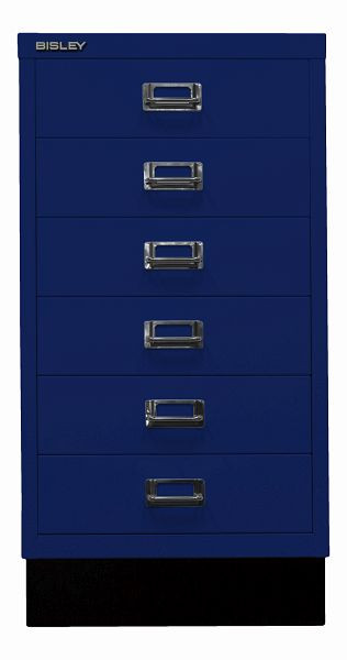Bisley MultiDrawer™, 29-serie met onderstel, DIN A3, 6 laden, Oxford blauw, L29A36S639