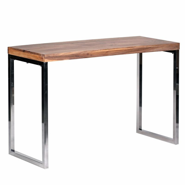 Wohnling consoletafel GUNA massief houten acacia console met metalen poten 120 x 45 cm landelijke stijl, WL1.457