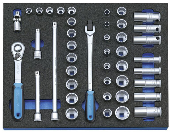 GEDORE Controlegereedschapsinzet met dopsleutelassortiment 3/8'', 2016486