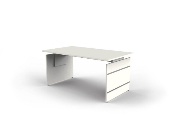Kerkmann in hoogte verstelbaar zijbureau, vorm 4, B 1600 x D 800 x H 680-760 mm, wit, 114418.1
