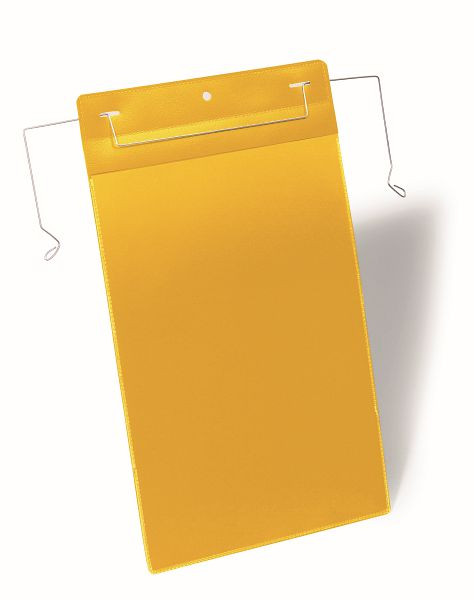 DURABLE draadhangertas, geel, A4 staand, verpakking van 50, 175304