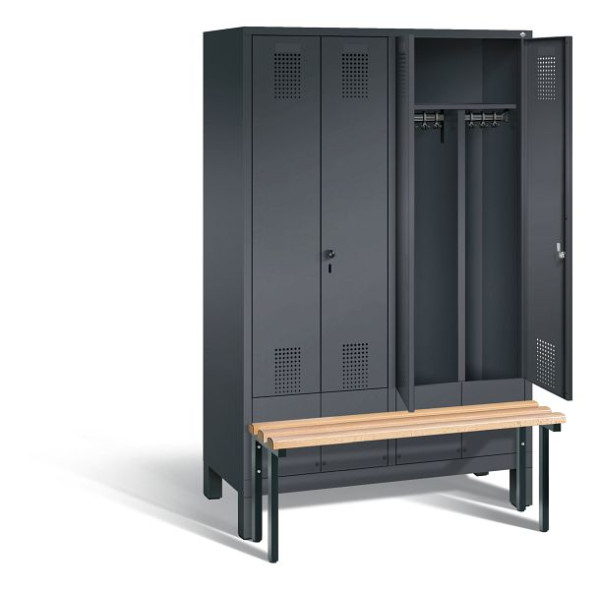 C+P zwart wit kastje Evolo, H1850xW1190xD815mm, kleur: zwart-grijs, 48032-40 S10107