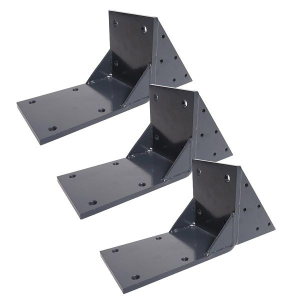 Mendler set van 3 spantadapters voor cassetteluifel T124, spantbeugeladapter, antraciet, 3x76442