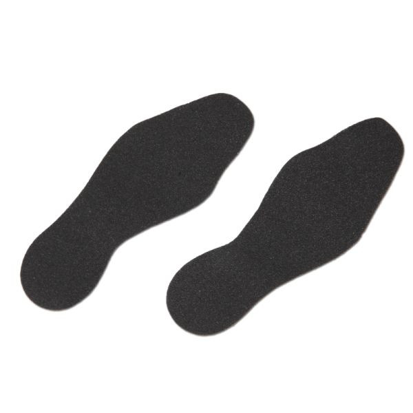 m2 antislip bekleding informatiemarkering vervormbaar zwarte schoenvorm 95x265mm (1 paar), VE: 10 stuks, M2SV10S1