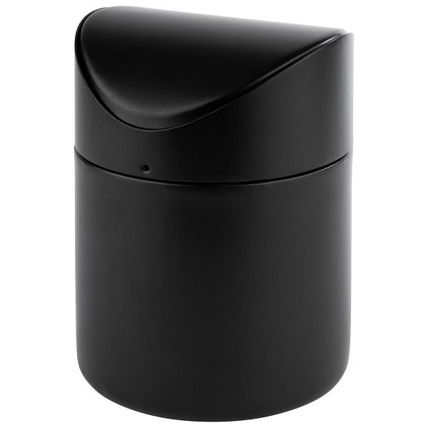APS tafelafvalcontainer van roestvrij staal, zwart, Ø 12 cm, hoogte: 17 cm, 40800