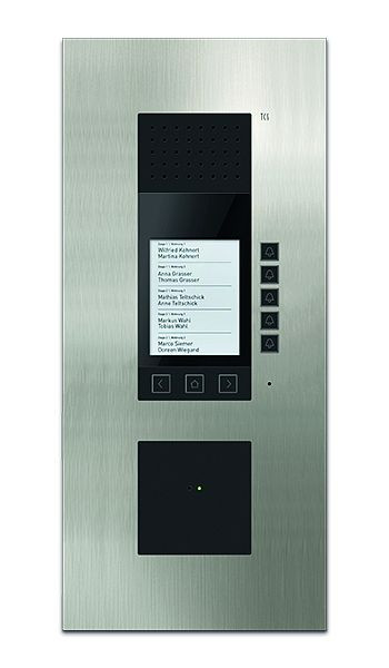TCS audio inbouwbuitenpost serie ADX5 met display en BCM-transponderlezer voor max. 30 wooneenheden, ADU59080-0030