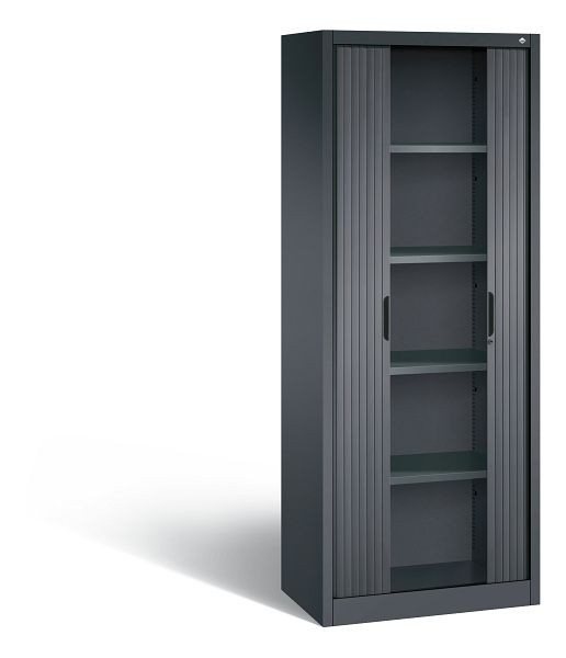 C+P rolluikkast Omnispace, H1980xB800xD420mm, kleur: zwart-grijs, verzonken greep, 5 OH, 3201-00 S10154