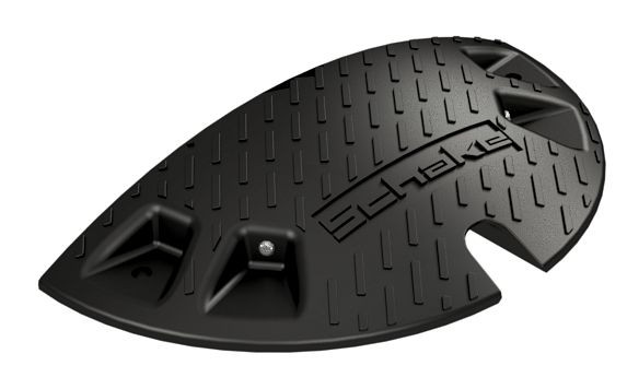 Schake drempel eindstuk zwart zonder adapter hoogte: 60 mm met reflectorlenzen kruislengte: 400 mm, 3392-60E