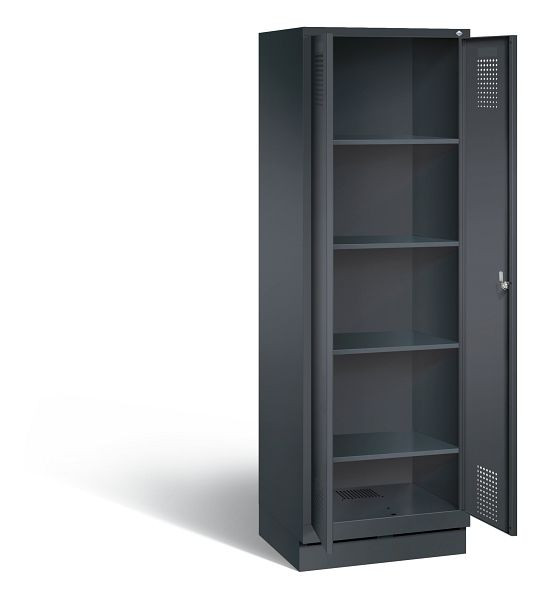 C+P washok Evolo, H1800xB610xD500mm, kleur: zwart-grijs, 48222-20b S10115