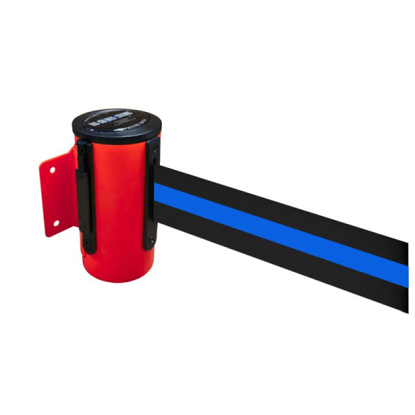 Stein HGS HGS wandbandcassette -P-Line Future-, rood, zwart/blauw/zwart horizontaal (gestreept), met veiligheidssluiting (zelfontgrendelend), 12850d-0703