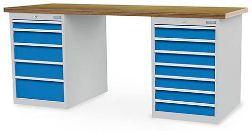 Bedrunka + Hirth rij werkbank R 18-24, 1x lade 75 mm, 1 x lade 125 mm, 2 x lades á 150 mm, 03.20.580.21V