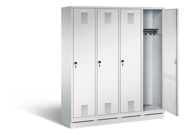 C+P garderobe Evolo, H1800xB1590xD500mm, kleur: lichtgrijs, 48020-42 S10001