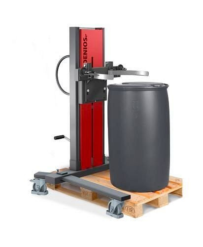 DENIOS vatheffer Secu Ex type SK voor vaten van 200/220 liter, breed chassis, ATEX