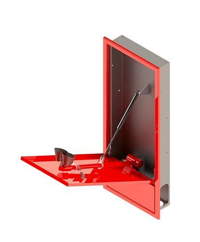 B-SAFETY oogdouche in wandbehuizing, rood, inbouwwandmontage, DVGW, 306257