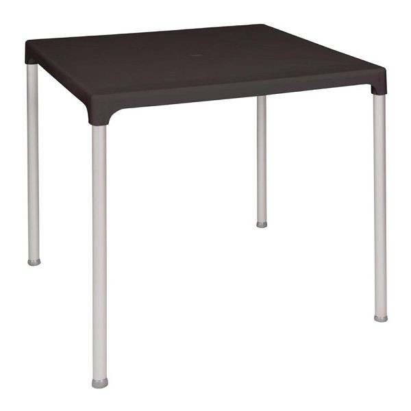 Bolero vierkante tafel kunststof zwart 75cm, GJ970