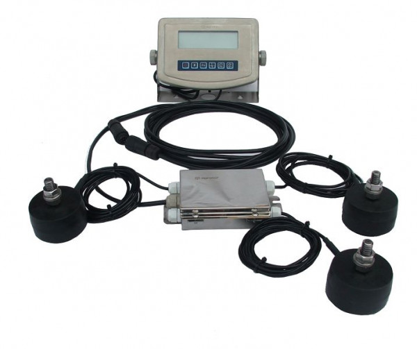 Agreto weegschaalset met weegpoten tot 3.000 kg, weegindicator HD1, AGW01-3X1S