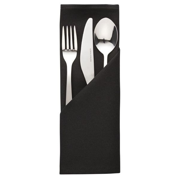 Mitre Essentials Occasions servetten zwart 51cm, HB561