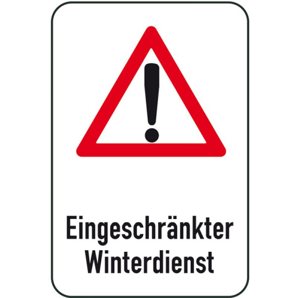 Stein HGS HGS winterbord/verkeersbord beperkte winterdienst, 400x600mm, 14711