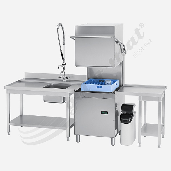 gel-o-mat E Complete 2000 doorschuifvaatwassers, afvoertafel links, 3071li