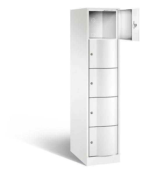 C+P XL lockerkast Resisto, H1950xB396xD640mm, kleur: verkeerswit, 8570-173 S10095