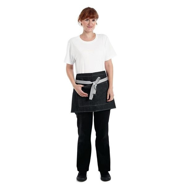 Whites Southside korte denim bistroschort zwart, B995