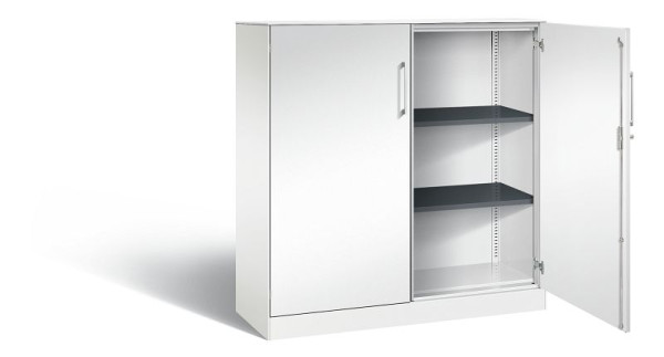 C+P vleugeldeurkast Asisto, H1310xB1200xD435mm, kleur: verkeerswit, beugelgreep, 3 niveaus, 141031-000 S10103