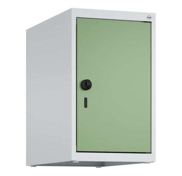 C+P kastopzet Classic PLUS, bovenkast, 7035/6011, veiligheidsdraaisluiting, 500x300x500mm, 1 vak, 080090-10 S10006