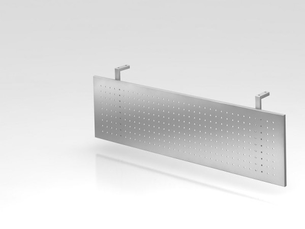 Hammerbacher scherm 120cm zilver, gepoedercoat, pinhole paneel in zilver, VSI12/S