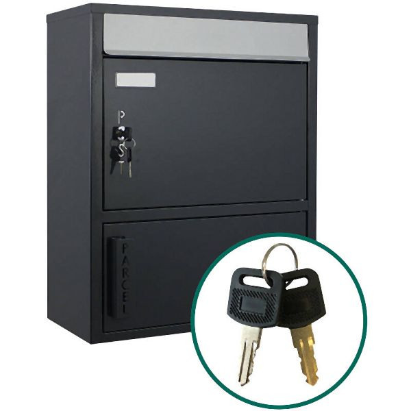 ScanProDesign Safepost 921 Tiamat - mit Paket-/Zeitungsfach, Anthrazitgrau, 92156
