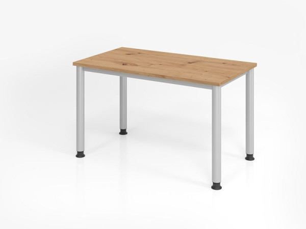 Hammerbacher bureau HS612, 120 x 67 cm, blad: knoestig eiken, 25 mm dik, 2 mm ABS rand, rechthoekige vorm, VHS612/R/S
