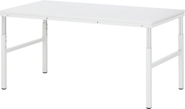 RAU basistafel (werkpleksysteem serie E), werkblad met melamineharscoating, 1800x650-1000x900 mm, EB-AT-1800-900M.12
