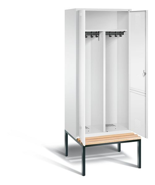 C+P zwart wit kastje Evolo, H2090xW810xD815mm, kleur: verkeerswit, 48052-22 S10049