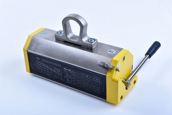 Tecnomagnete hefmagneet, permanente hefmagneet, hefkracht plat materiaal 1000 kg, rond materiaal 400 kg, MaxX 1000