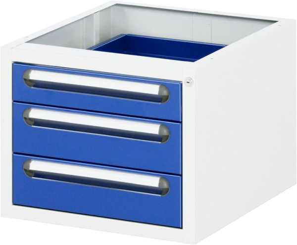 RAU bodemcontainer met 3 laden, 3 x laden 1xH90, 2xH120 mm, 480x395x600 mm, E-US-2-3A.11