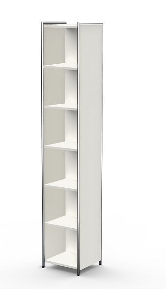 Kerkmann basisplank smal voor 6 OH, Artline, B 410 x D 380 x H 2200 mm, wit, 13748610