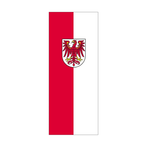 Stein HGS HGS Brandenburgse vlag, 400 x 150 cm (staand formaat), met kunststof karabijnhaak, FlagTop 110 g/m², voor vlaggenmasten vanaf 8 m, zonder ajoursteek, 26234