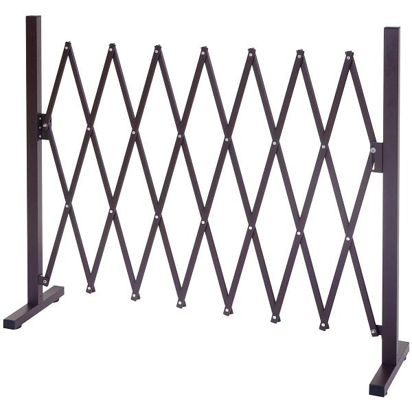 Mendler barrier HWC-B34, scissor trellis trellis, dierenbeschermingsrooster uitschuifbaar, aluminium bruin, hoogte 103cm, breedte 31-261cm, 50931