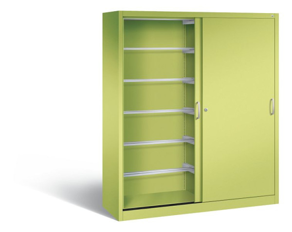 C+P schuifdeurkast Acurado, H1950xB1600xD500mm, kleur: Viridin groen / Viridin groen, beugelgreep, 2150-60 S10026
