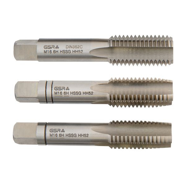 GSR handtapset metrische draad DIN 2184-2 (DIN 352) rechts HSS-G M 16, 00105270