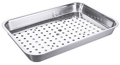 Contacto grill/lekbak 50 cm met geperforeerde inzet, 7744/500