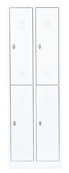 Lüllmann stalen kledingkast / kledingkast, 1800 x 600 x 500 mm, signaalwit/signaalwit, 520227