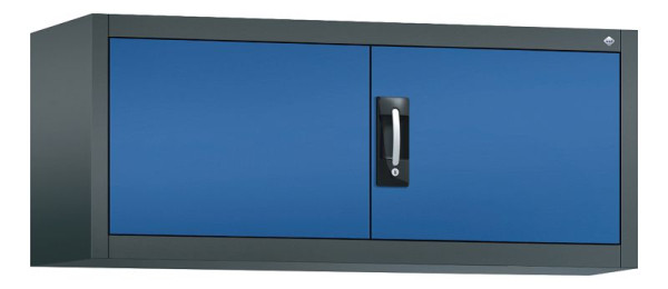 C+P bovenkast Acurado, H500xB1200xD400mm, kleur: antracietgrijs / gentiaanblauw, verzonken handgreep, 9464-000 S10234
